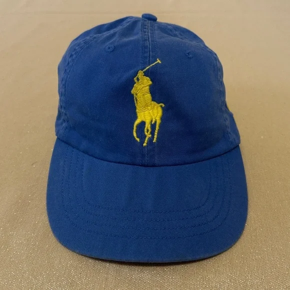 Polo Ralph Lauren Cap Blue with Yellow Logo 3 - Picture 2 of 7